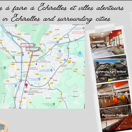 Villa Maison Confort Stationnement Privatif 6 Pers Echirolles